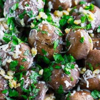 Garlic Parmesan Roasted Mushrooms