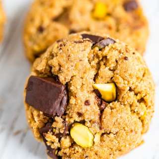 Dark Chocolate, Pistachio and Cardamom Cookies