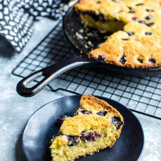 Sweet Blueberry Cornbread Skillet