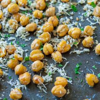 Crispy Roasted Parmesan Chickpeas