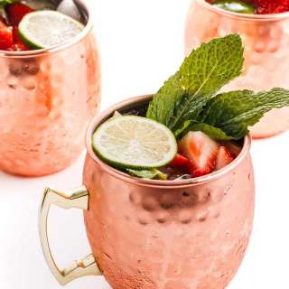 Strawberry Moscow Mule Cocktail