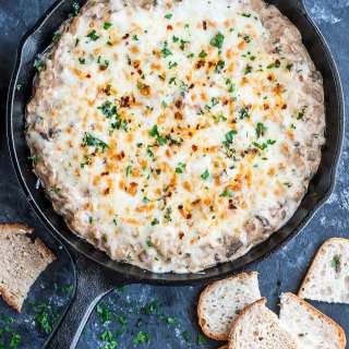 Hot Caramelized Onion Mushroom Dip