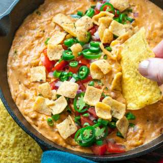 Easy Vegetarian Chili Cheese Dip