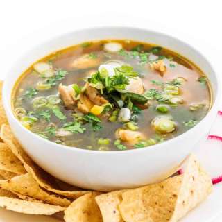 Chicken Poblano Soup with Corn