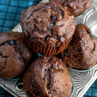 Double Chocolate Banana Muffins