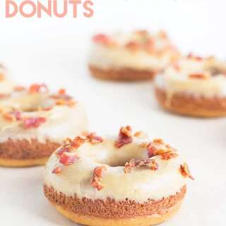 Baked Peanut Butter Bacon Donuts