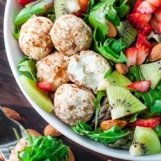 Almond Crusted Goat Cheese Salad