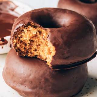 Chocolate Frosted Baked Donuts