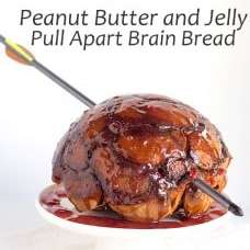 Peanut Butter and Jelly Pull Apart Brain Bread