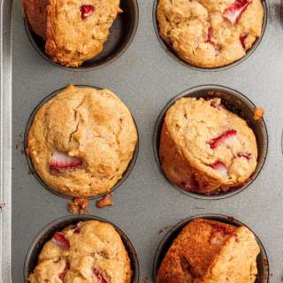 Strawberry Yogurt Oatmeal Muffins