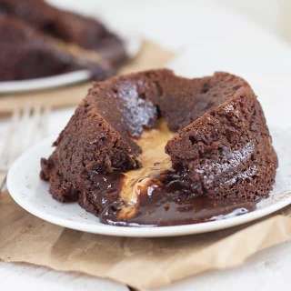 Peanut Butter Chocolate Lava Cakes