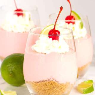No Bake Cherry Limeade Cheesecakes