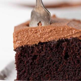 Chocolate Stout Cake with Chocolate Peanut Butter Frosting