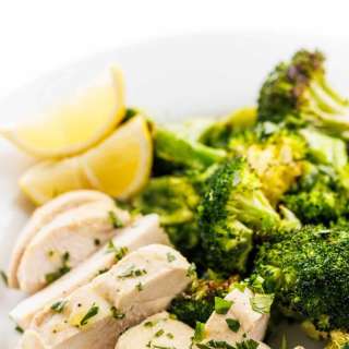 One Pan Roasted Chicken and Broccoli