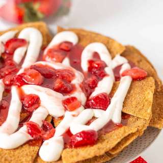 Strawberry Cheesecake Nachos