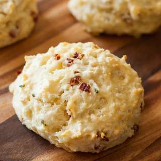 Asiago Sun-dried Tomato Biscuits with Whipped Basil Butter