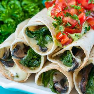 Vegetarian Baked Flautas