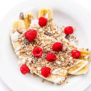 Yogurt Banana Splits with Muesli