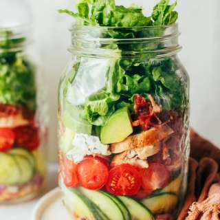 Chicken Avocado Club Mason Jar Salad