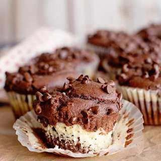Chocolate Cheesecake Muffins