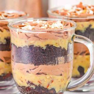 German Chocolate Trifles