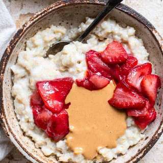 Protein Cauliflower Oats With Sautéed Strawberries