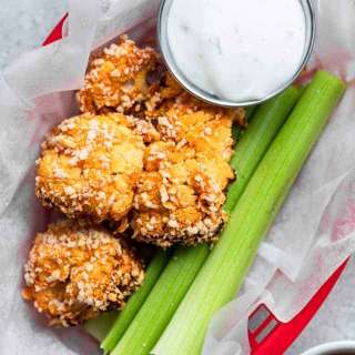 Air-Fryer Buffalo Cauliflower