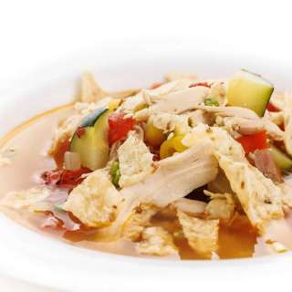 Mexican Chicken Tortilla Soup with Hominy