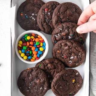 Chocolate M&M Cookies
