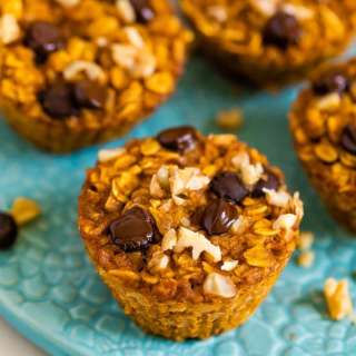 Baked Pumpkin Oatmeal Cups