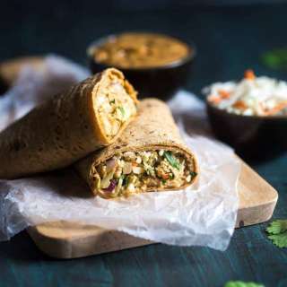 Thai Salad And Cauliflower Rice Wrap
