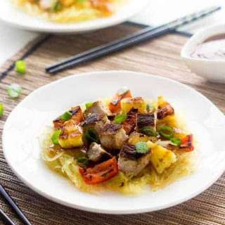 Easy Sweet-And-Sour Sauce With Grilled Pork And Spaghetti Squash