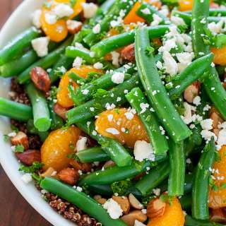 Green Bean Quinoa Salad with Maple Citrus Dressing