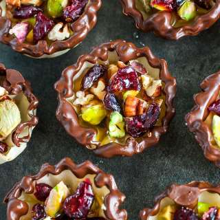 Chocolate Cranberry Phyllo Cups