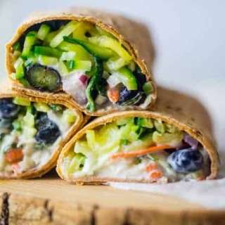 Zucchini Noodles Blueberry Basil Wrap