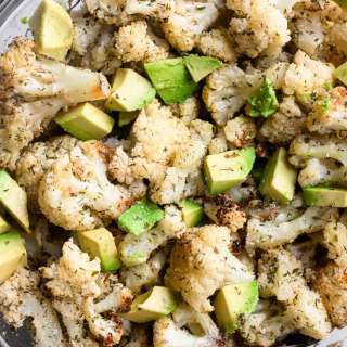 Parmesan-Roasted Ranch Cauliflower With Avocado