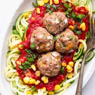 Easy Mexican Meatballs With Zucchini Noodles