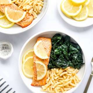 Salmon Mac and Cheese Bowls with Kale