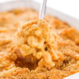Healthy Baked Mac and Cheese with Pumpkin