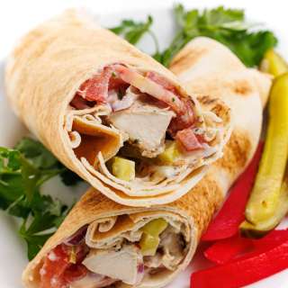 Chicken Shawarma Pita with Tahini Garlic Sauce
