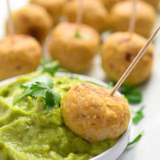 Baked Turkey Meatballs with Guacamole