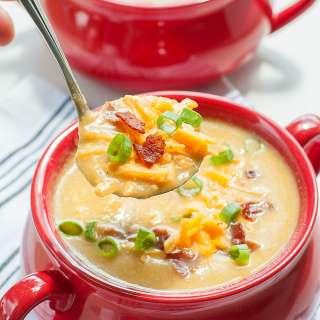 Slow Cooker Sweet Potato and Cauliflower Soup
