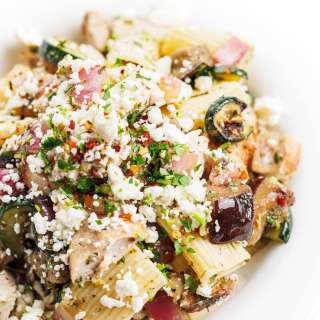 Grilled Chicken and Vegetable Greek Pasta Salad