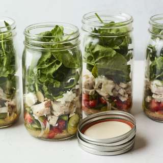 Strawberry Spinach Mason Jar Salad