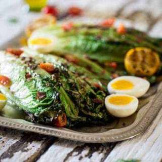 BLT Grilled Romaine Wedge Salad With Lemon Vinaigrette