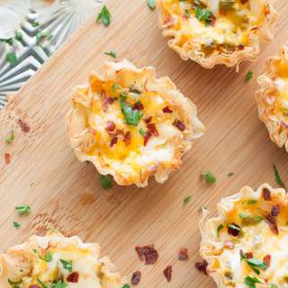 Baked Jalapeño Popper Phyllo Cups
