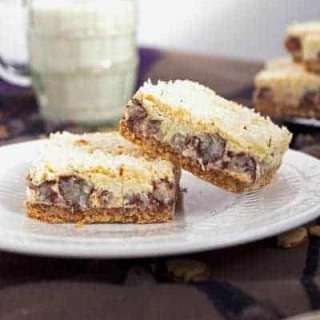Gluten-Free Cheesecake Bars With An Almond Joy Filling