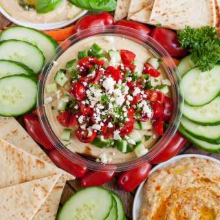 Mediterranean Bruschetta Hummus Platter