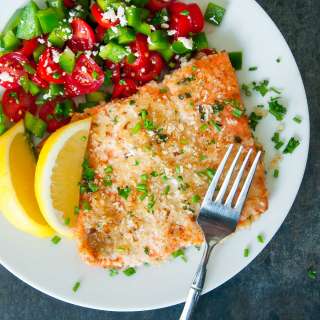 Panko Herb-Crusted Dijon Salmon