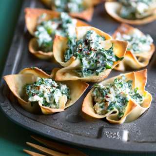 Spanakopita Wonton Cups